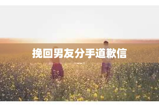挽回男友分手道歉信