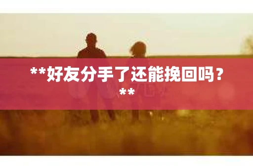 **好友分手了还能挽回吗？**