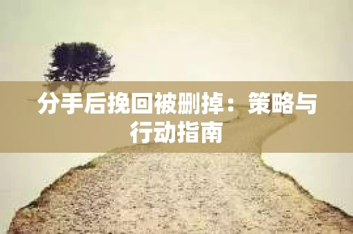 分手后挽回被删掉：策略与行动指南