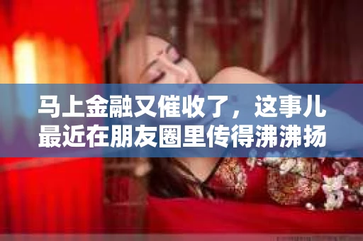 马上金融又催收了，这事儿最近在朋友圈里传得沸沸扬扬。说实话，我也有点好奇，这马上金融到底是怎么回事？催收又是怎么一回事？今天，我就来跟大家聊聊这个话题。