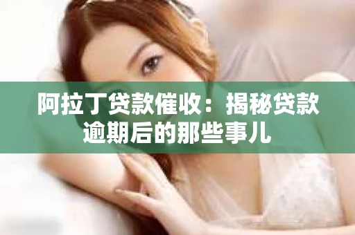 阿拉丁贷款催收：揭秘贷款逾期后的那些事儿