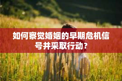 如何察觉婚姻的早期危机信号并采取行动？