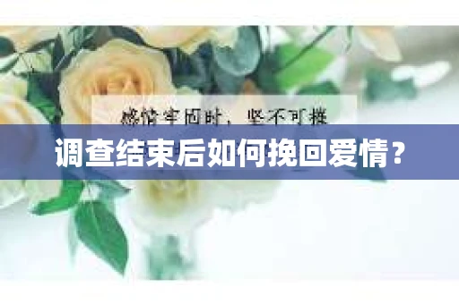 调查结束后如何挽回爱情? 调查结束后如何挽回爱情?