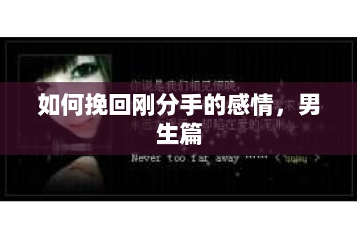 如何挽回刚分手的感情，男生篇