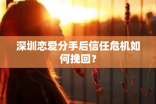 深圳恋爱分手后信任危机如何挽回？